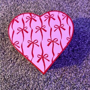 Heart-Shaped Pink and Red Gift Box